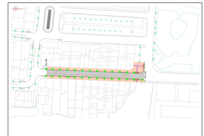 Plano del proyecto de reforma de la calle de Roger de Llúria de Reus.