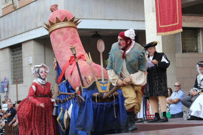 Un moment de l'espectacle de cloenda de la Festa del Renaixement de Tortosa de l'any passat.