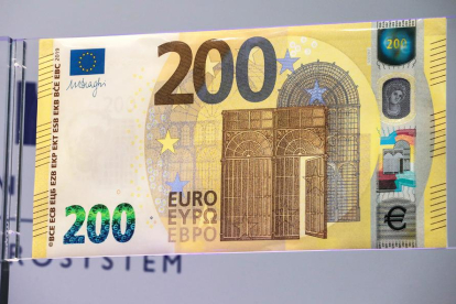 Imatge del nou bitllet de 200 euros.