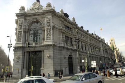 Edifici del Banc d'Espanya a la plaça de Cibeles.