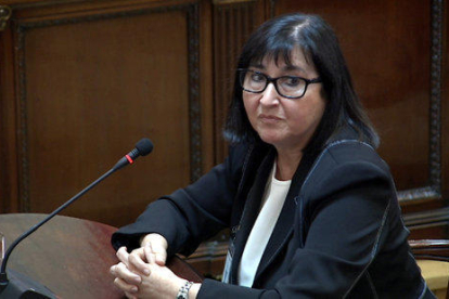 La directora de Contractació de la Generalitat, Mercè Corretja, declarando en el Supremo.