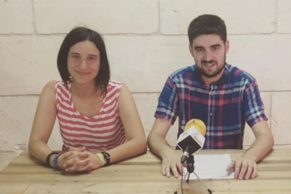 El regidor i actual portaveu d'ERC Altafulla, Jordi Molinera; i la també regidora Alba Muntadas.