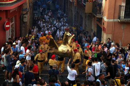 L'Àliga de Tarragona en l'Anada a Ofici amb el Seguici Popular a les festes de Santa Tecla.