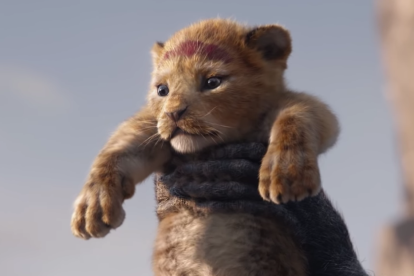 Imagen de Simba en el inicio de la película.