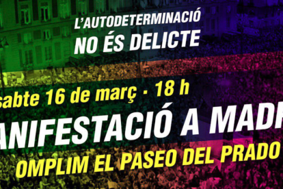 Cartell de la manifestació de dissabte a Madrid.