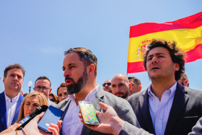 El presidente de Vox, Santiago Abascal, ha recibido en el Balcó a los cabezas de lista y candidatos del territorio para el 26-M.