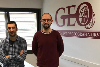 Aaron Gutiérrez y Antoni Domènech, autores de la investigación.