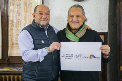 Francesc Ferreres i Ángel Juárez, ahir durant la presentació dels Àpats de Mediterrània al Solric.