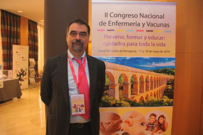Josep Antoni Forcada, presidente de la Asociación Nacional de Enfermería y Vacunas, en Tarragona.