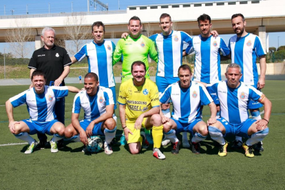 El equipo de los Veteranos del Espanyol.