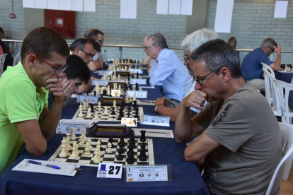 Imatge d'una partida de l'Open Internacional d'Escacs de Torredembarra.