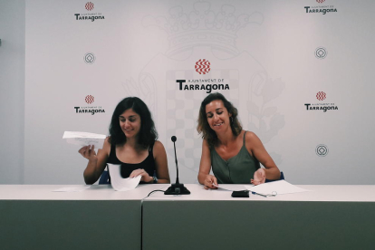 Les regidores del grup muniicpal de la CUP a Tarragona.