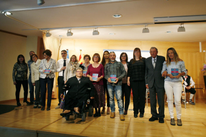 Imagen de los homenajeados durante el pregón de la Fira Multisectorial.