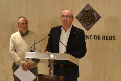 Imagen de la rueda de prensa del alcalde de Reus