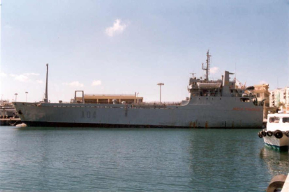 Imatge del vaixell de l'Armada Espanyola Martín Posadillo.