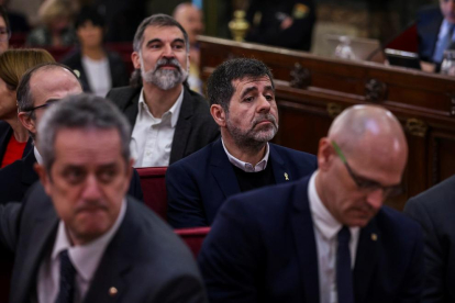 Jordi Sànchez, durant la primera jornada del judici de l'1-O el 12 de febrer del 2019.
