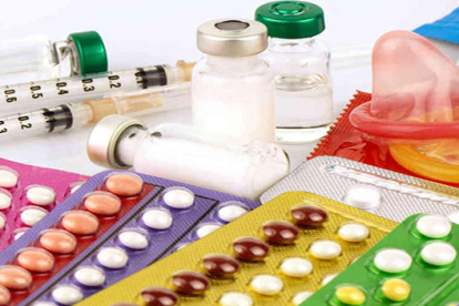 Imagen de archivo de diferentes anticonceptivos