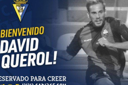 Oficialmente, Querol ya es jugador del Cádiz.