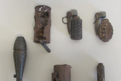 Imagen de algunos de los artefactos intervenidos.