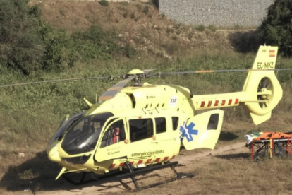 El menor fue trasladado con un helicóptero medicalizado al Hospital Parc Taulí de Sabadell.