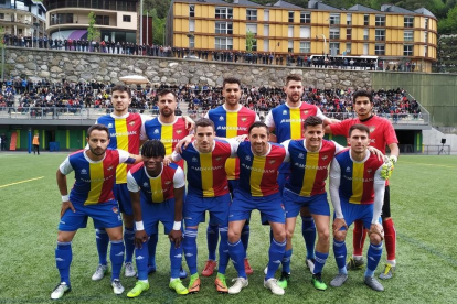 L'onze inicial de l'Andorra en un partit de la temporada passada.