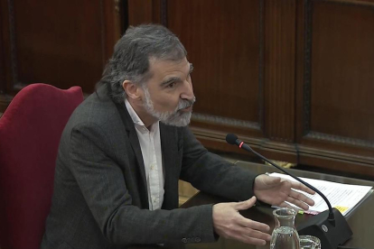 Jordi Cuixart declarant durant el judici de l'1-O.