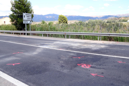 Imagen del punto kilométrico donde se ha producido el accidente.