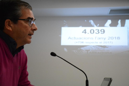 Martín, ahir durant la presentació del balanç de les actuacions dutes a terme per la BIR.