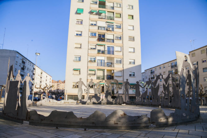 La plaza de la Sardana, en una imagen de ayer.