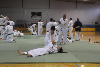 Imagen de una exhibición de Nihon Tai Jitsu en Martorell.
