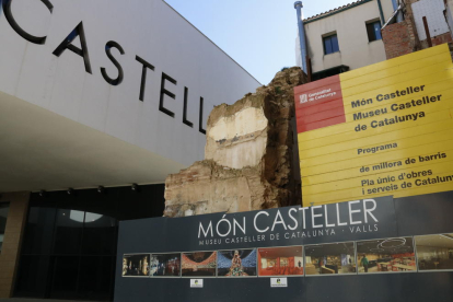 Los arcos medievales que se descubrieron durante las obras del Museo Casteller y que el Ayuntamiento quiere conservar.
