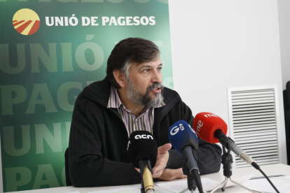 Imagen del coordinador nacional de Unió de Pagesos, Joan Caball