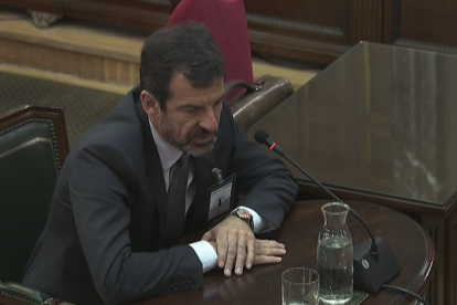El comissari de Mossos Ferran López durant la seva declaració al Tribunal Suprem.