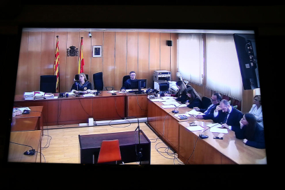Captura de pantalla del senyal institucional de l'Audiència de Tarragona durant la lectura d'un veredicte el 16 d'octubre del 2019