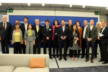 Los miembros de la nueva Plataforma de Diàleg UE-Catalunya en la IX legislatura de la Eurocámara.