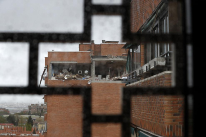 Imatge de l'edifici després de l'explosió.