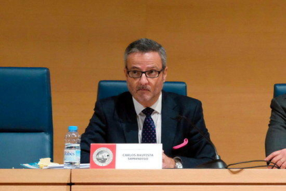El fiscal de l'Audiència Nacional Carlos Bautista Samaniego, durant una conferència el novembre del 2018 al Col·legi d'Advocats de Balears.