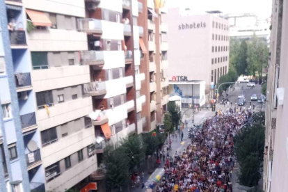 Los manifestantes en Tarragona.
