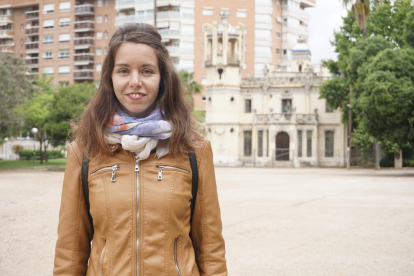 La cap de llista d'En Comú Podem Tarragona, Carla Aguilar.