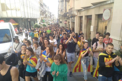 Estudiants es manifesten a Reus