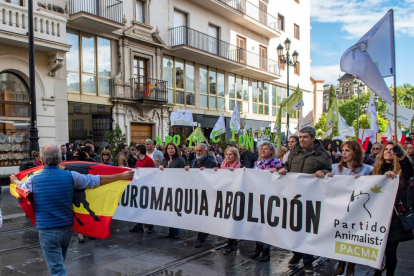 Imatge d'una manifestació antitaurina a Sevilla.