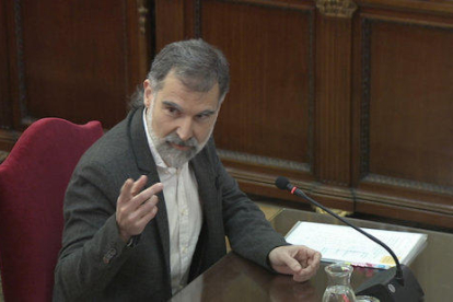 El president d'Òmnium Cultural, Jordi Cuixart, declarant al judici de l'1-O.