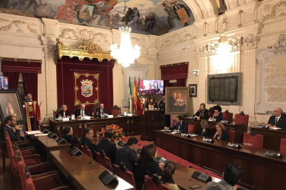 Imatge d'arxiu d'un plenari de l'Ajuntament de Màlaga.