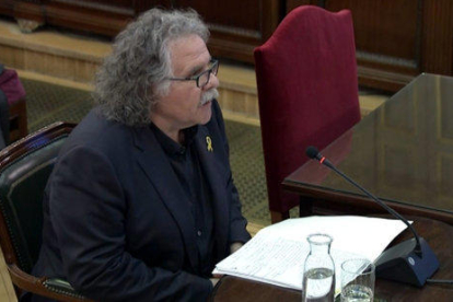 El diputat d'ERC al Congrés Joan Tardà declarant davant del Suprem com a testimoni.