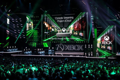 Imatge d'un moment de la presentació de les novetats de Microsoft en el camp de l'oci.