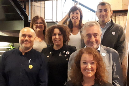 Foto d'alguns membres de la candidatura d'ERC de Tarragona pel Congrés i el Senat.