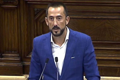 El diputado por Cs Carlos Sánchez, en el Parlamento