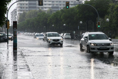 Calles inundadas en Tarragona.