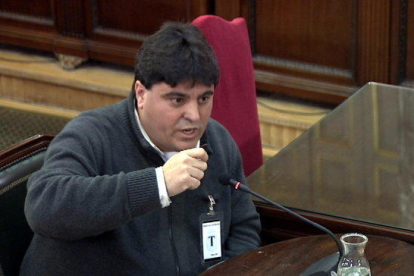 El exdirector financiero de Unipost, Xavier Barragán, declarando en el Tribunal Supremo.