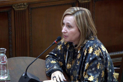 La alcaldesa de Sant Vicenç dels Horts, Maite Aymerich, declarando en el Supremo.